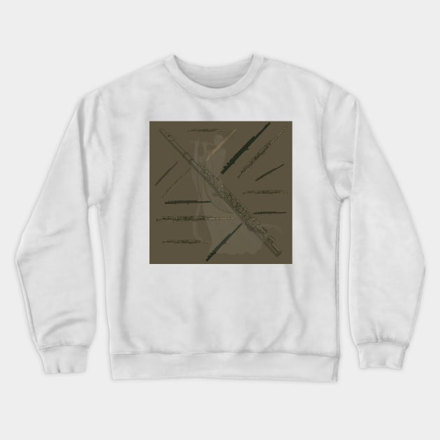 Flute Camo Crewneck Sweatshirt by Ric1926